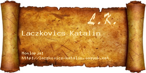 Laczkovics Katalin névjegykártya