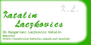 katalin laczkovics business card